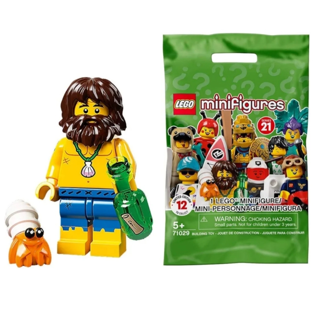 Lego Minifigures 71029 Shipwreck Survivor Mystery Bag Series 21